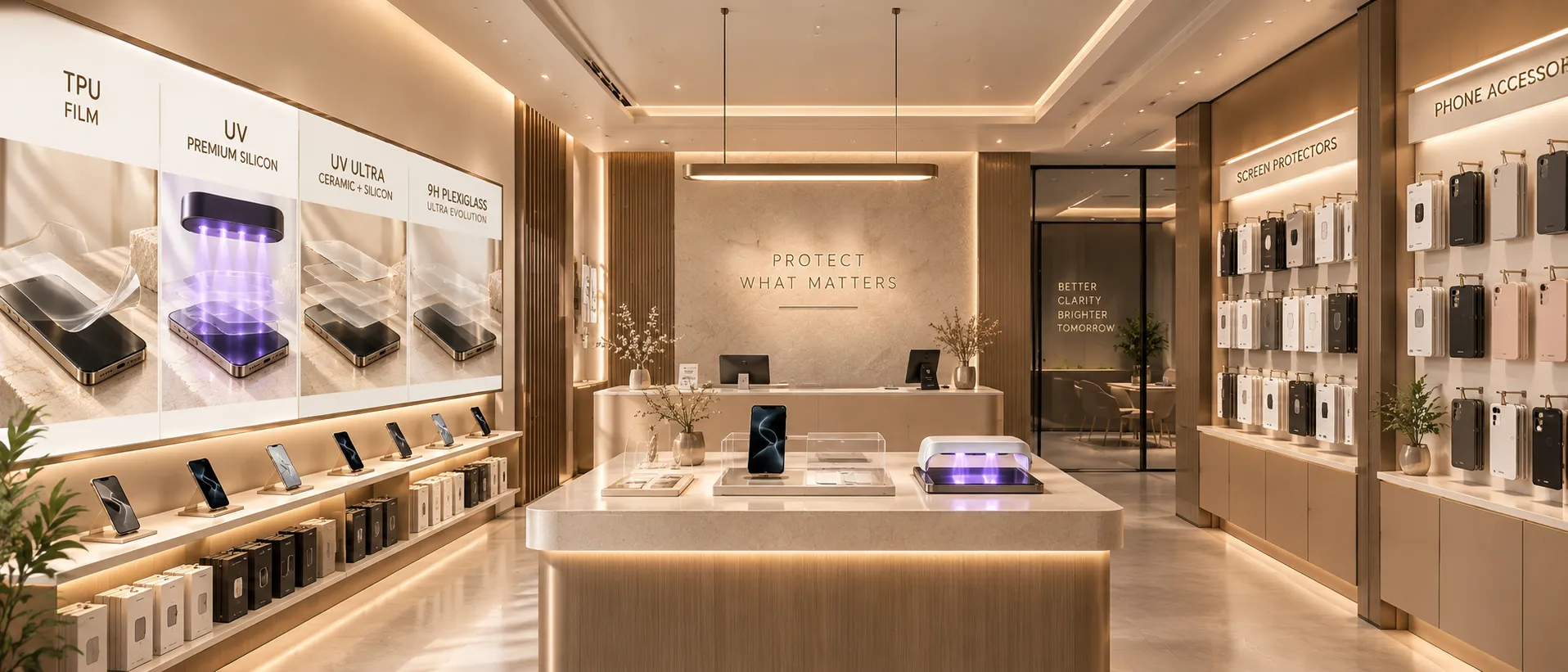 NakedGlass screen protector retail and installation studio